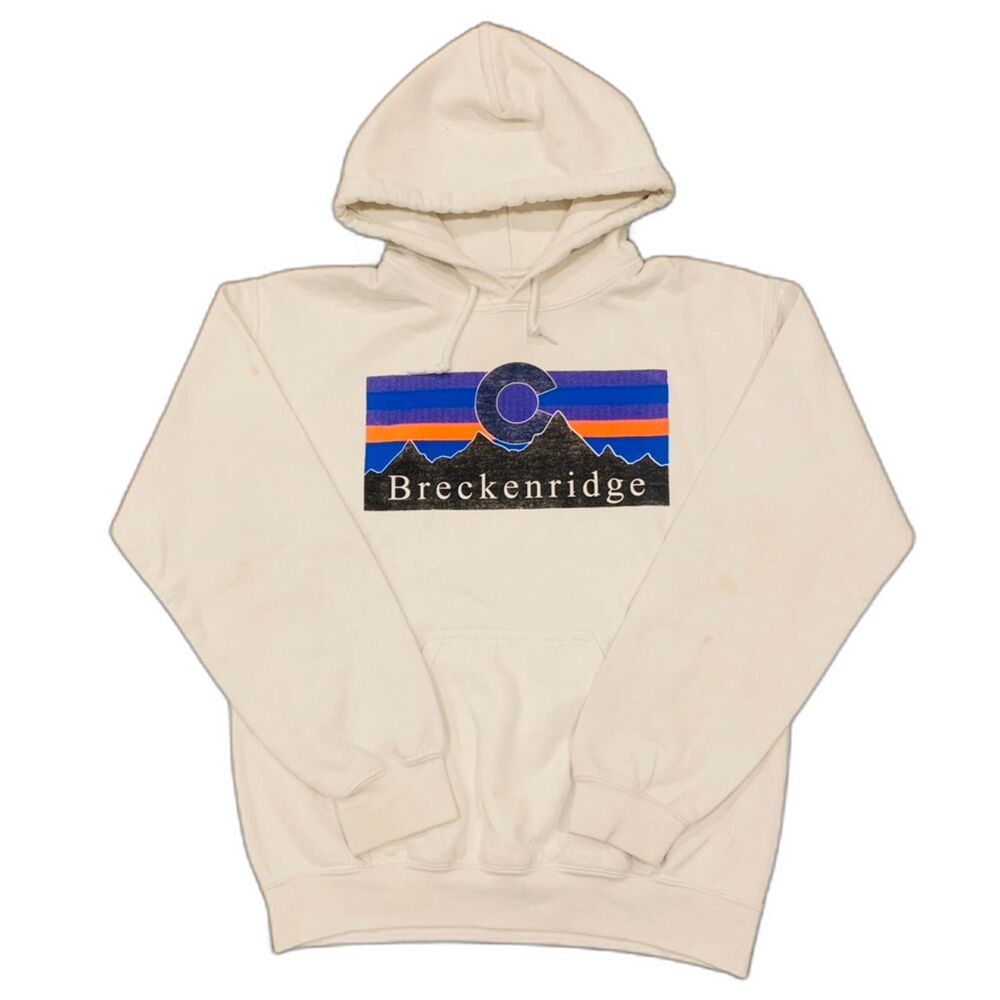 Breckenridge Colorado White Hoodie Sweatshirt